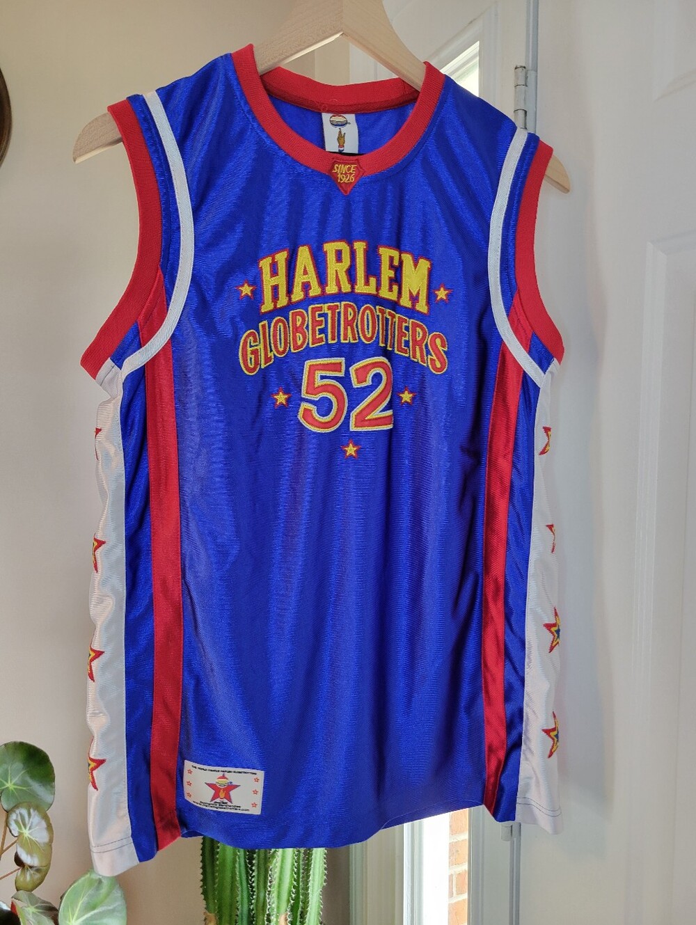 Harlem Globetrotters "Big Easy" #52 Blue/Red Jersey, Size Mens Large